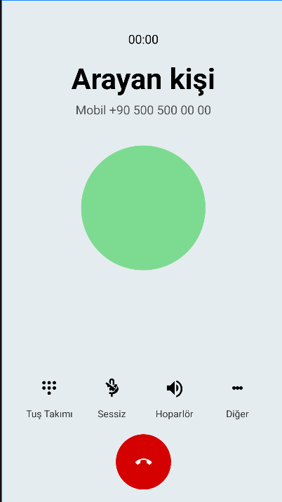 iPhone Teması Aktif Arama