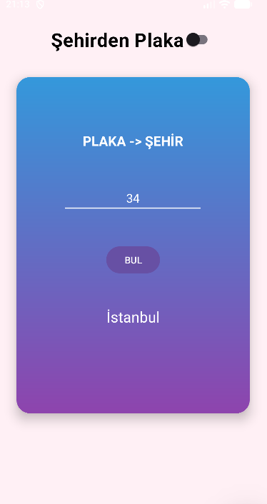 Plakadan Şehir Sorgulama